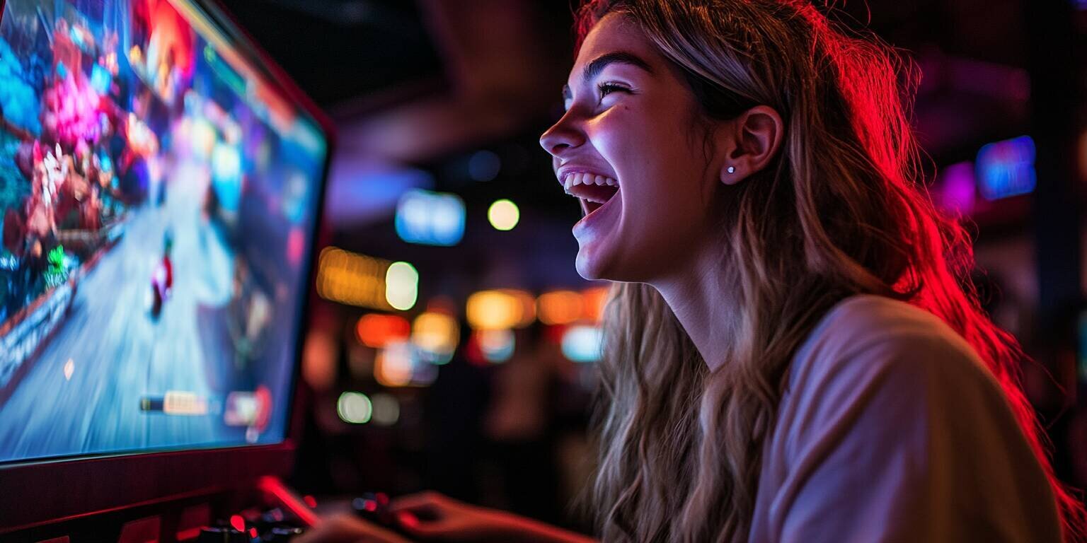 Woman playing Chicken Road at Lucky 35